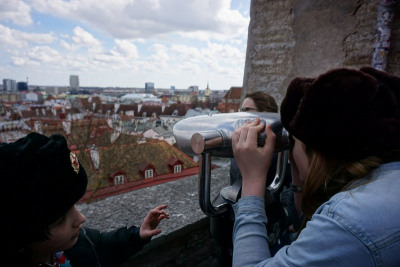 Leo and Calle checking out the view