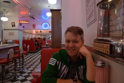 Måns Jonasson at Eddie Rockets