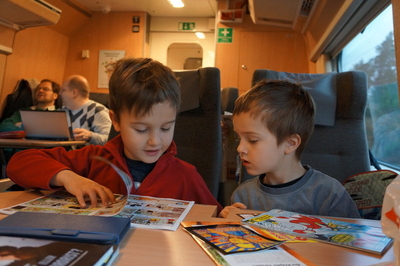 On the train