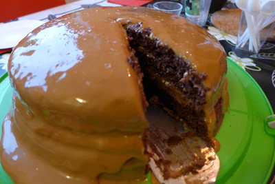 Salty caramel chocolate cake