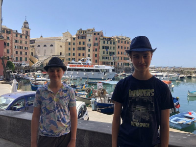 Leo and Max in Camogli
