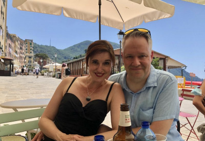 Heather and Måns in Camogli