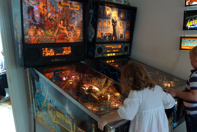 Pinball machines at Jonasson house