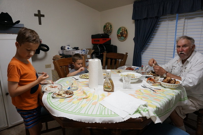 Eating the crabs