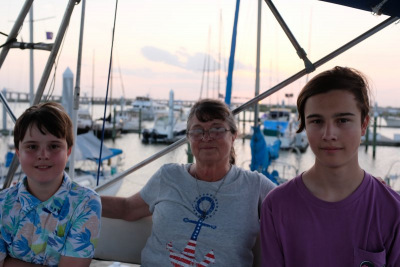 on the boat
